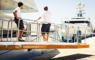 dock walking - work on yachts